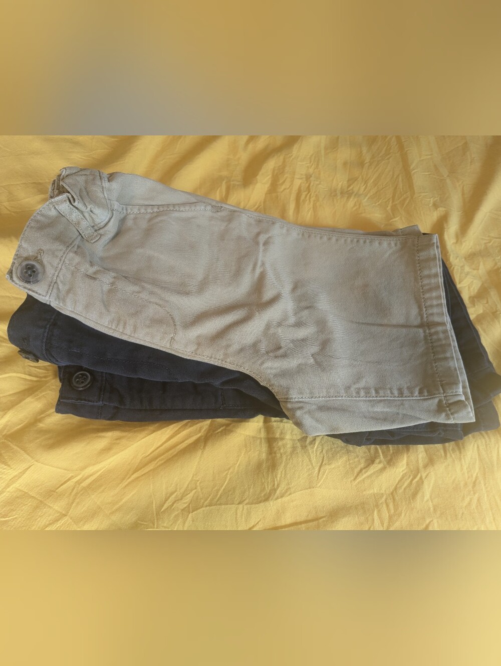 3️⃣ Children's Place Boy's Chino / Uniform Shorts Navy(2) & Khaki(1); Size: 5T - Picture 6 of 6